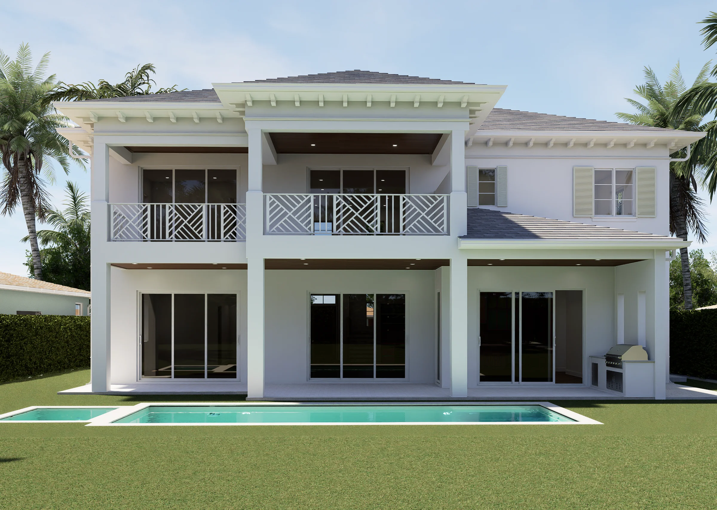 300 Macy Street, rear elevation, rendering