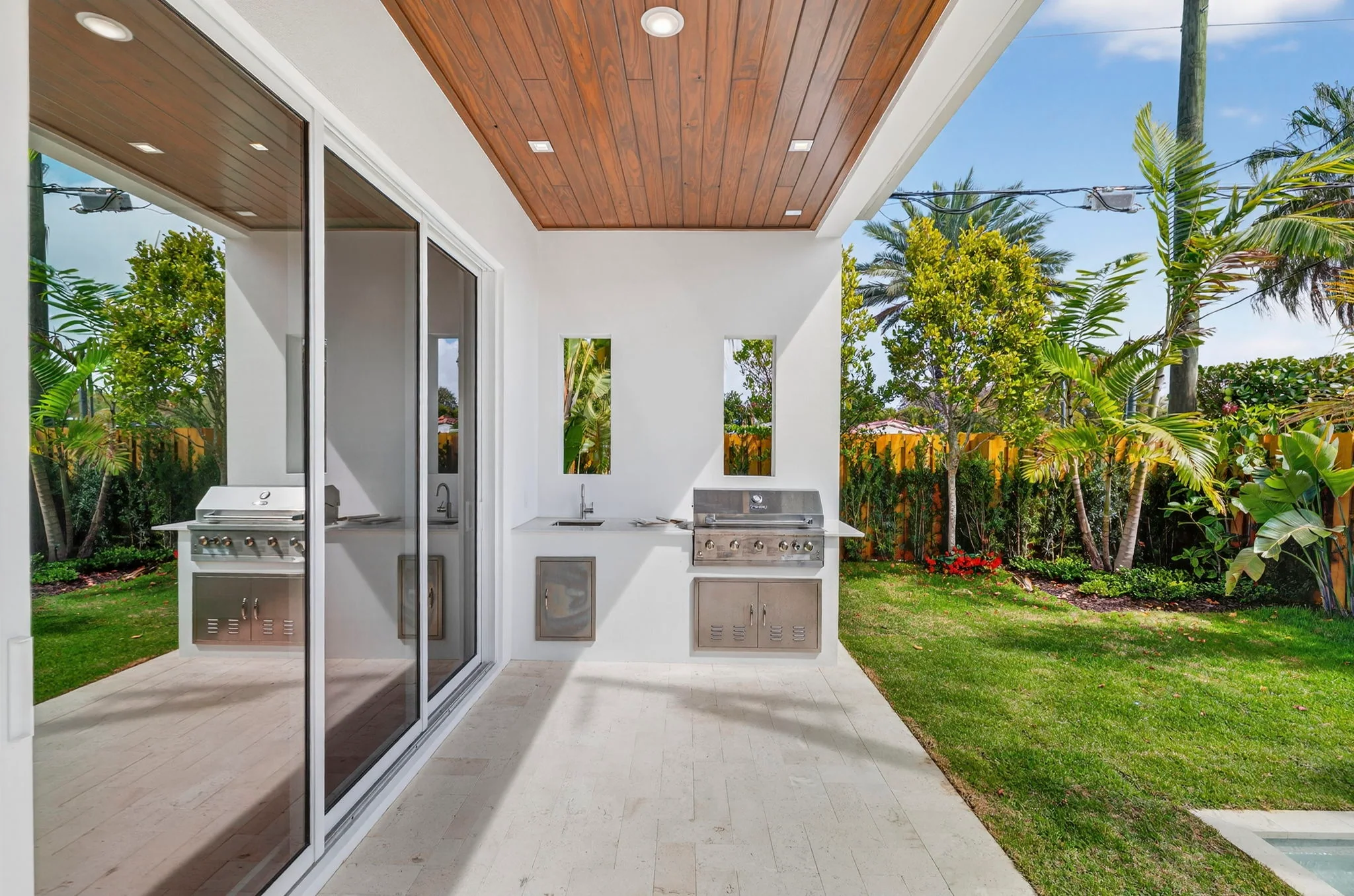 300 Macy Street, loggia and summer kitchen