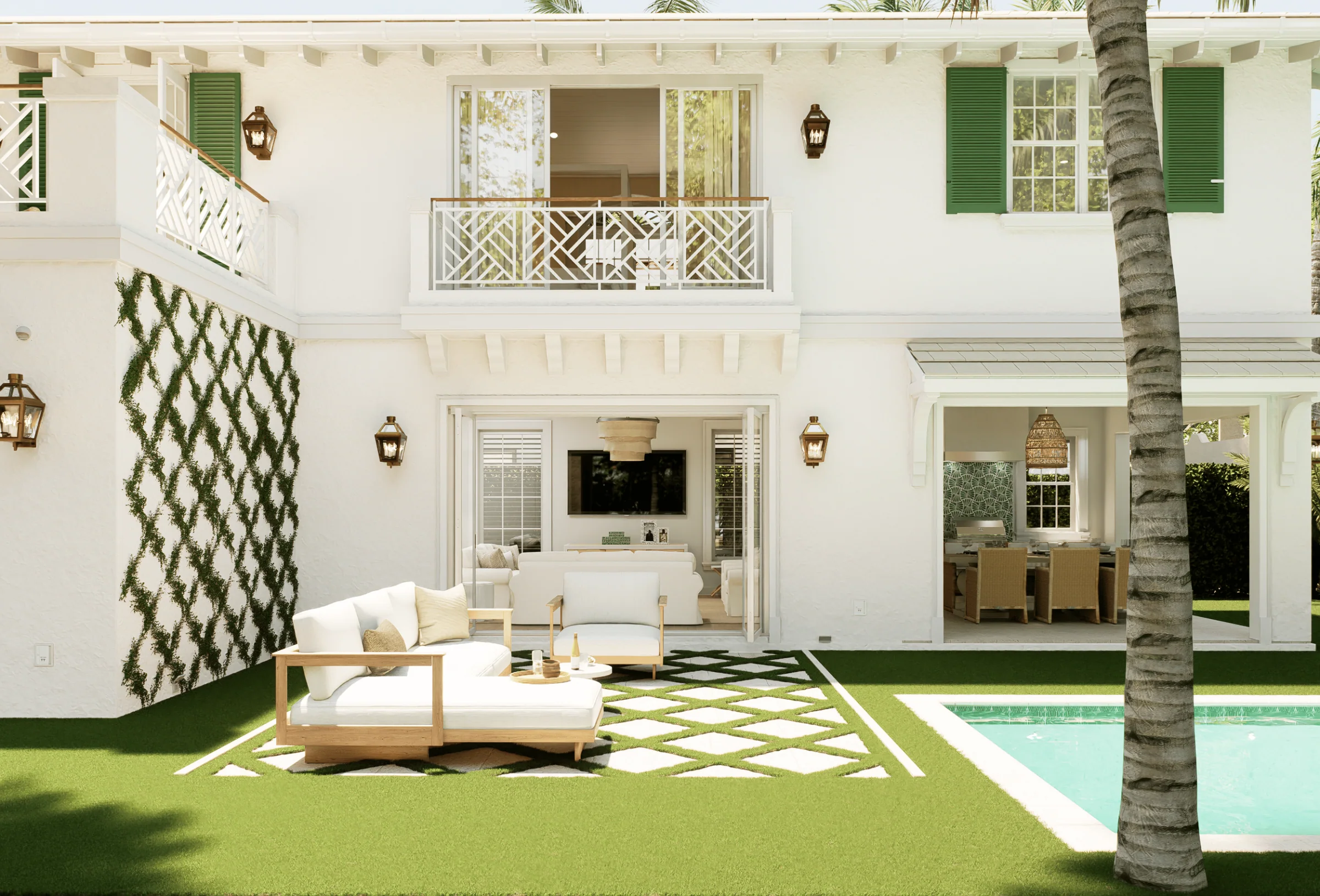 309 Greymon Drive, terrace and pool, rendering