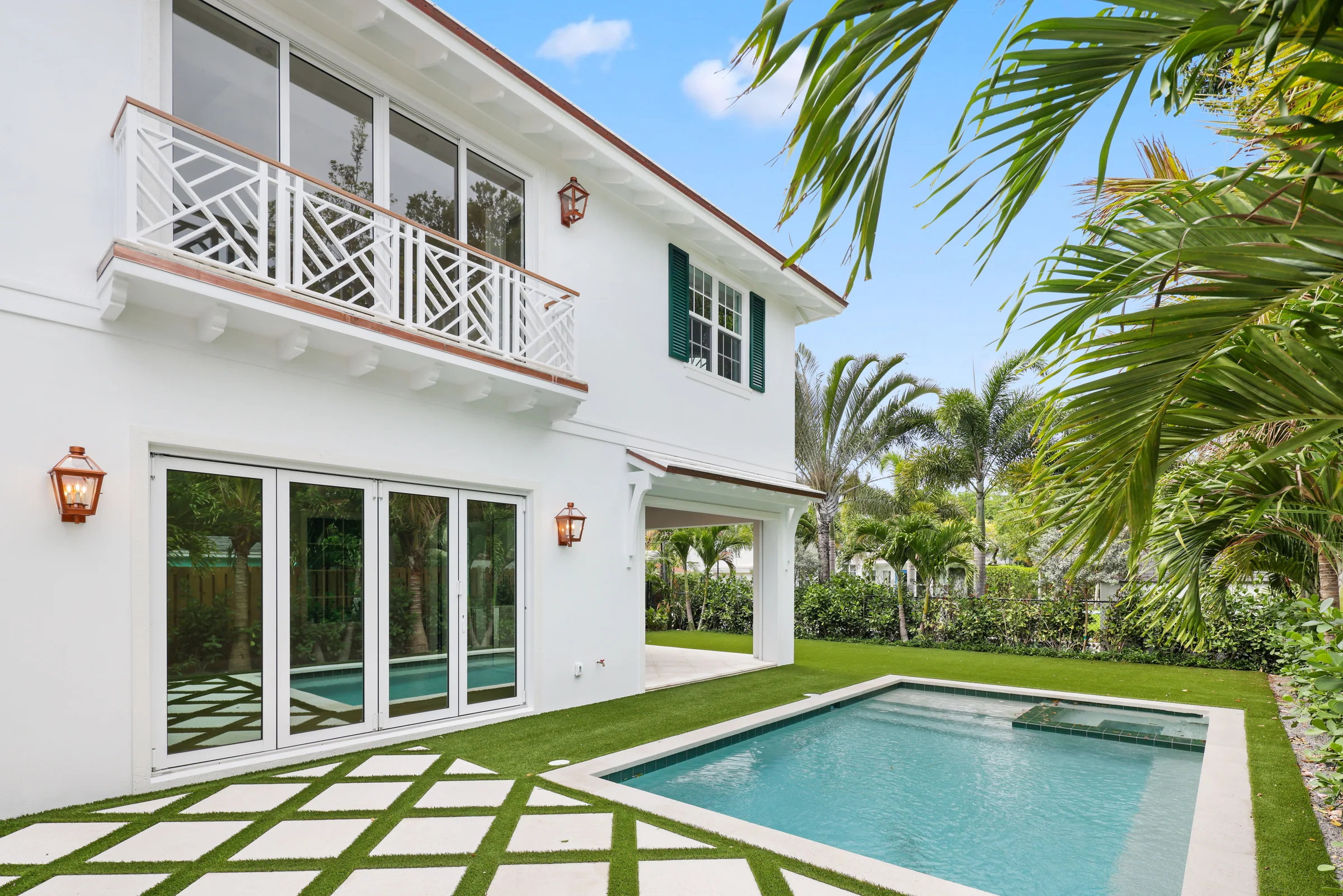 309 Greymon Drive, rear terrace and pool