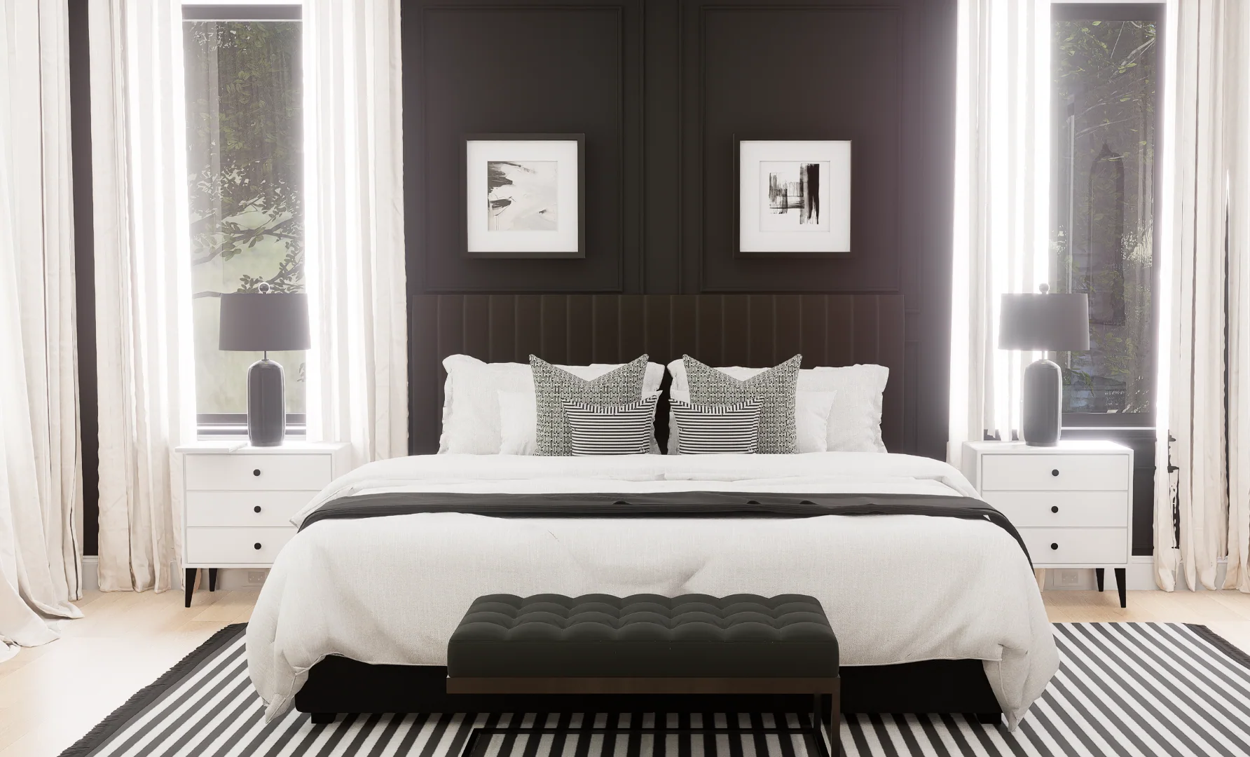 317 Greymon Drive, primary bedroom, rendering