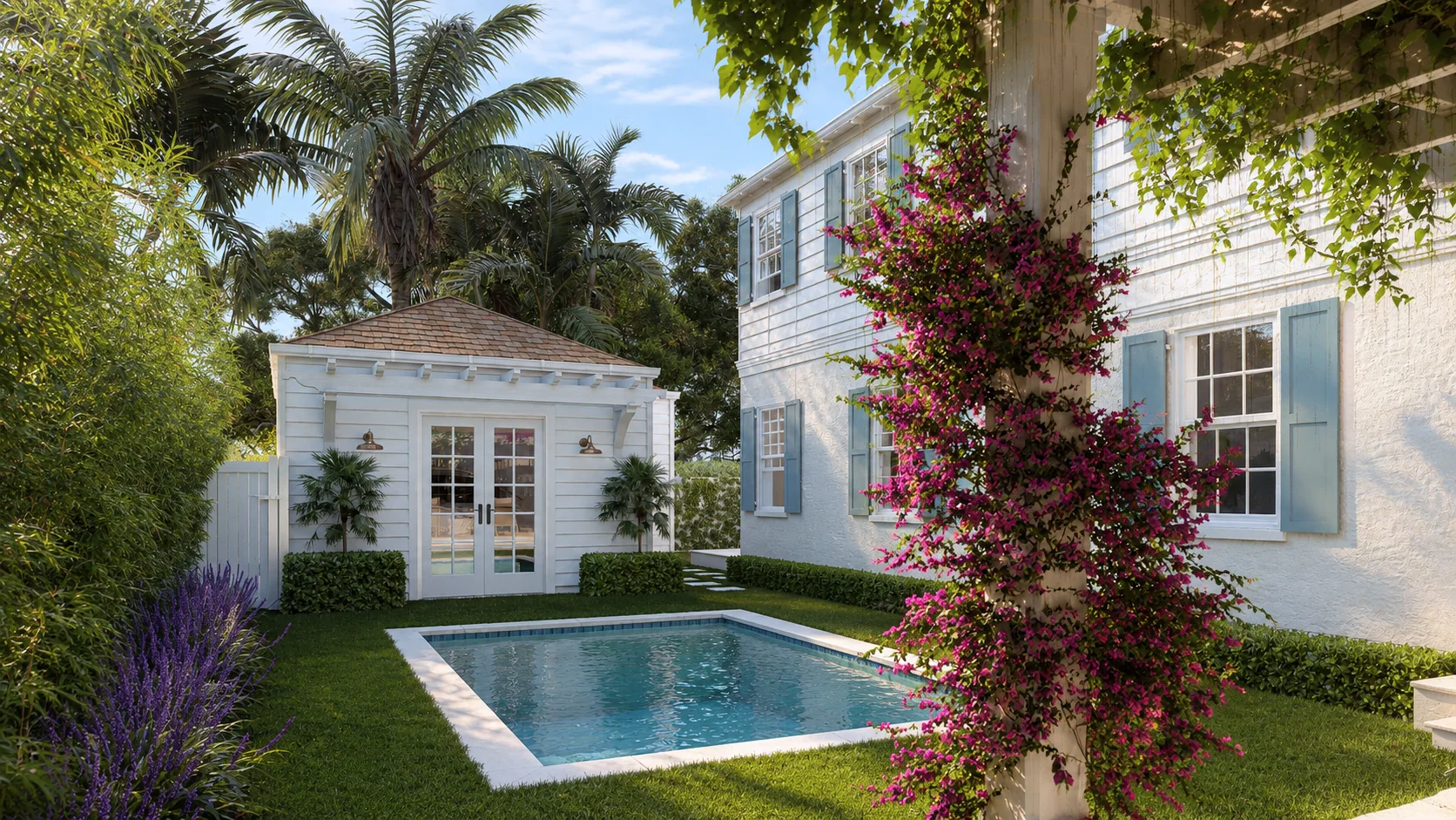 335 Greymon Drive, pool and guest cottage