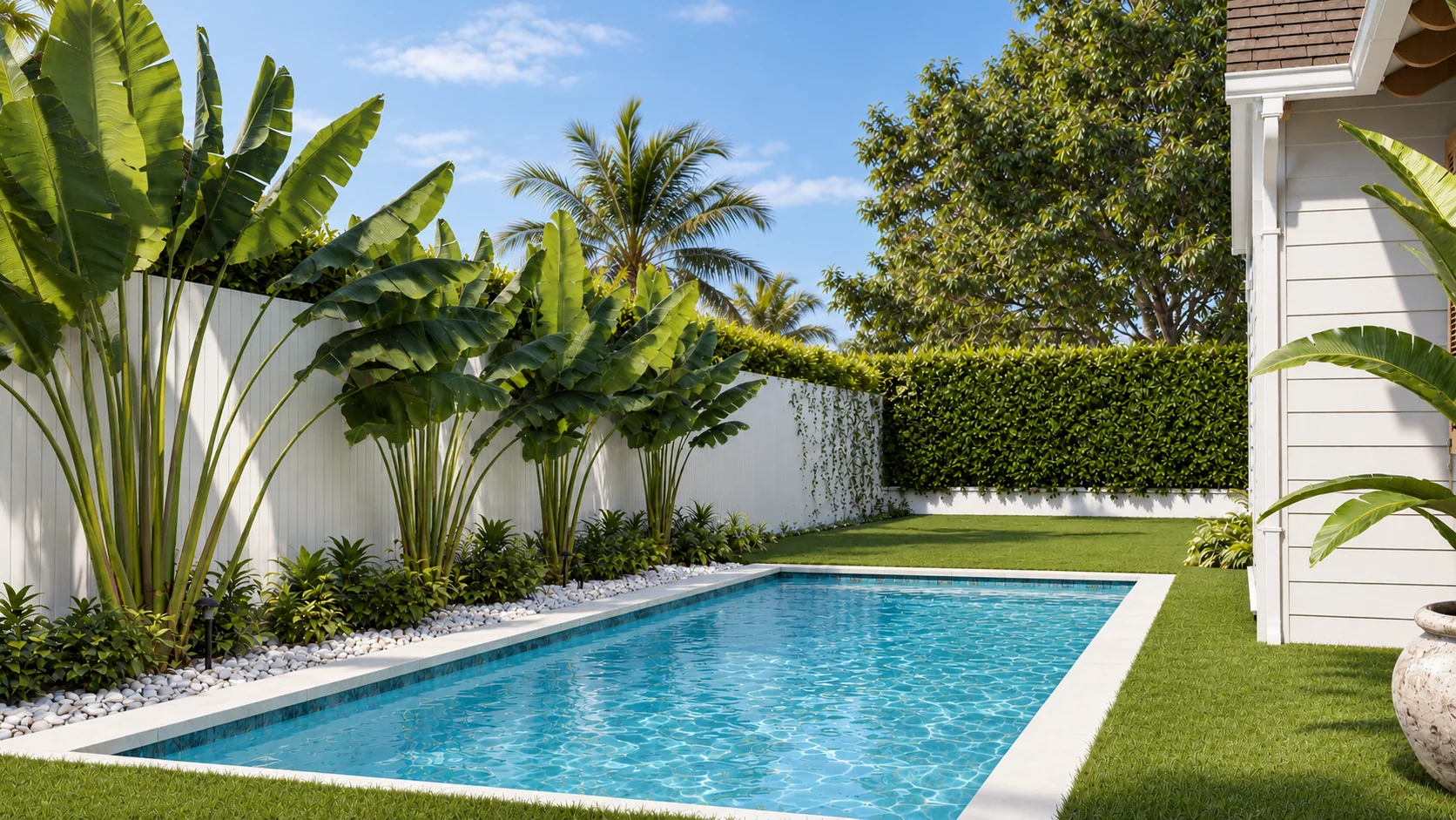3609 Washington Road, garden and pool